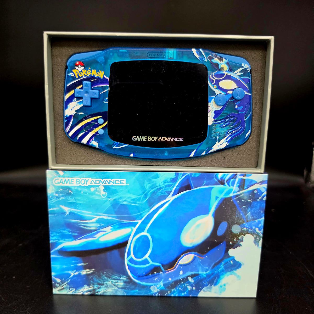 Nintendo Game Boy Advance (GBA) Custom Kyogre Backlit Handheld Console