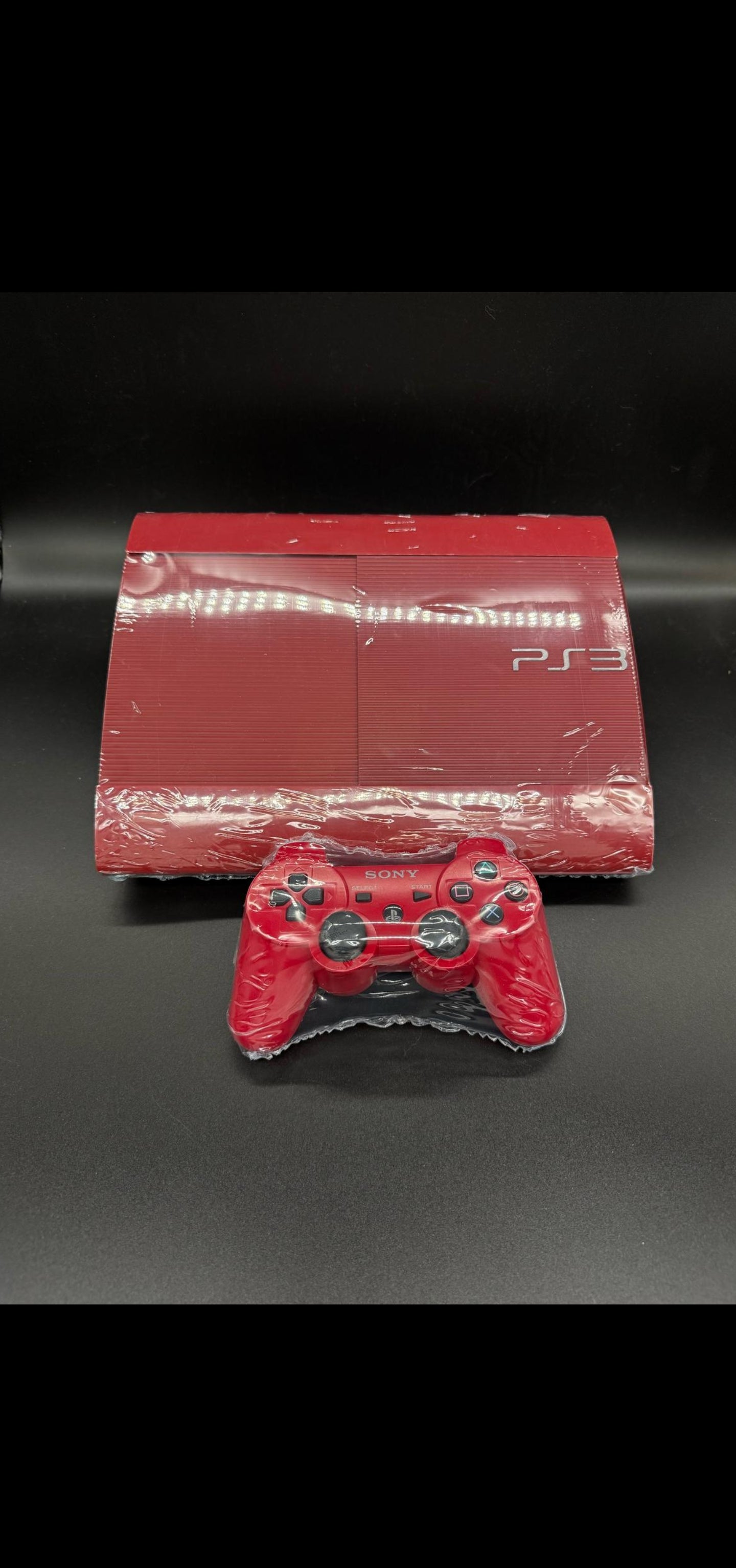 Sony PlayStation 3 PS3 Red God Of War Super Slim Console Bundle