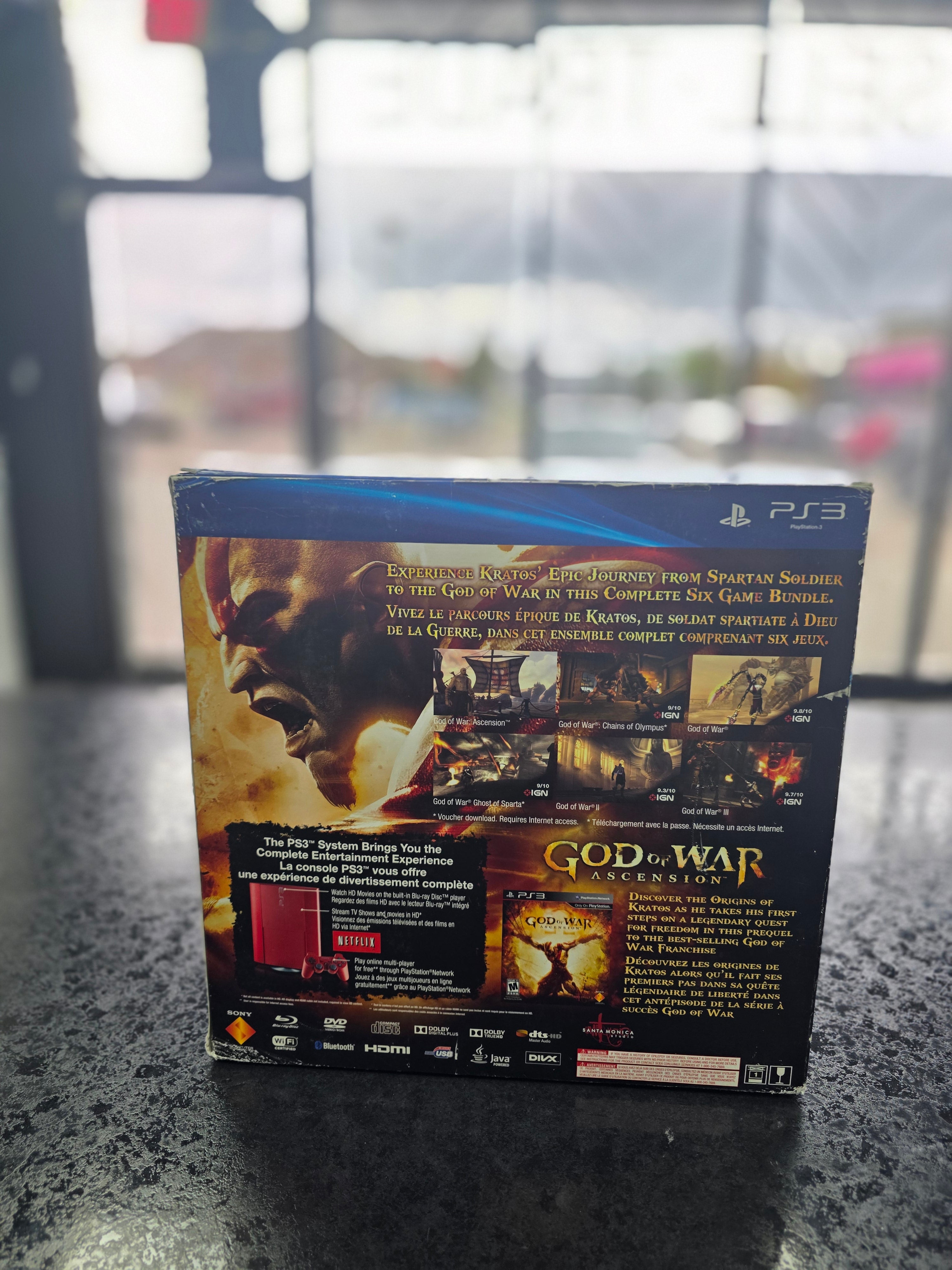 Sony PlayStation 3 PS3 Red God Of War Super Slim Console Bundle CIB