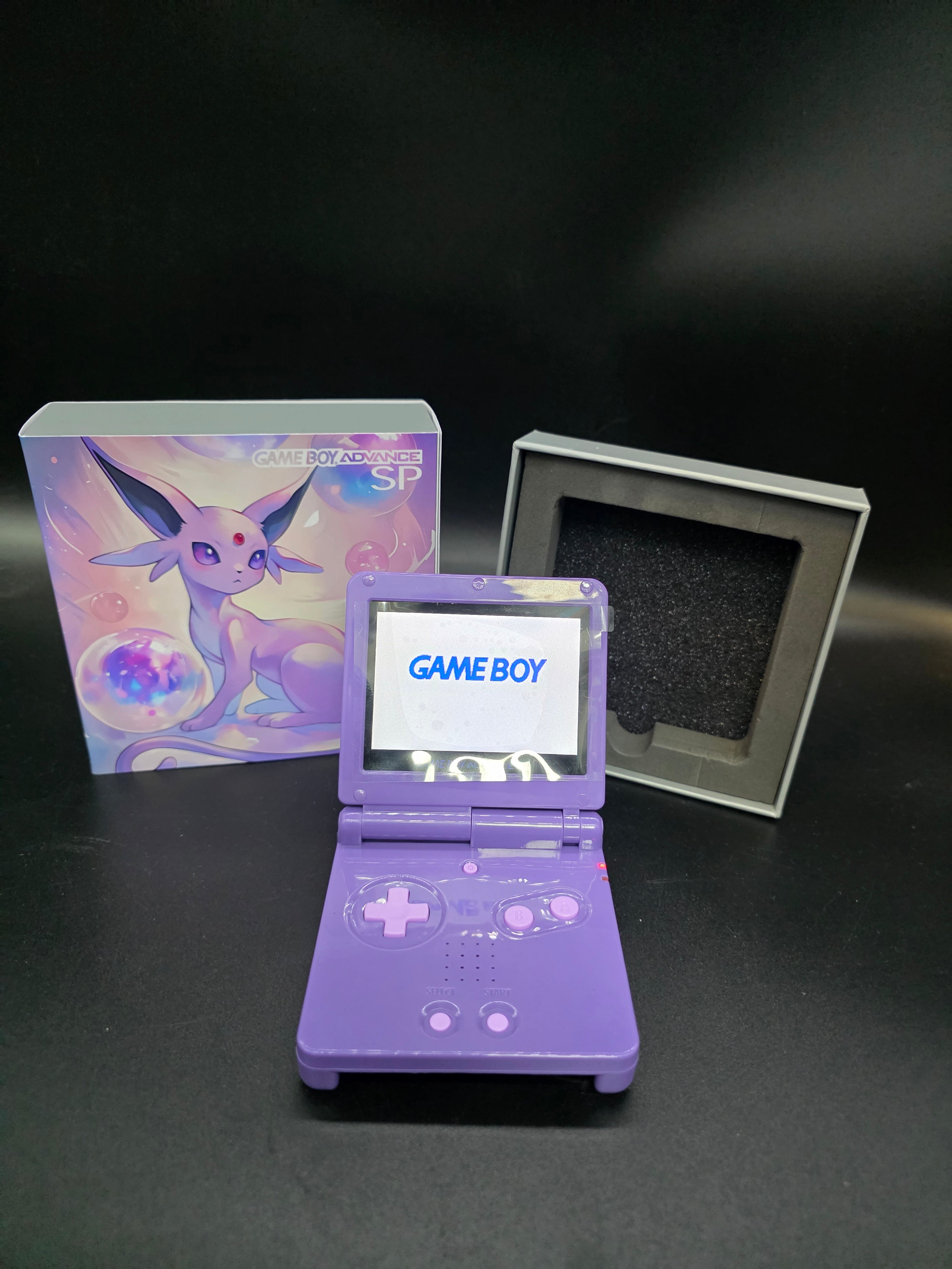 Nintendo Game Boy Advance SP (GBA SP) Custom Espeon Backlit Handheld Console