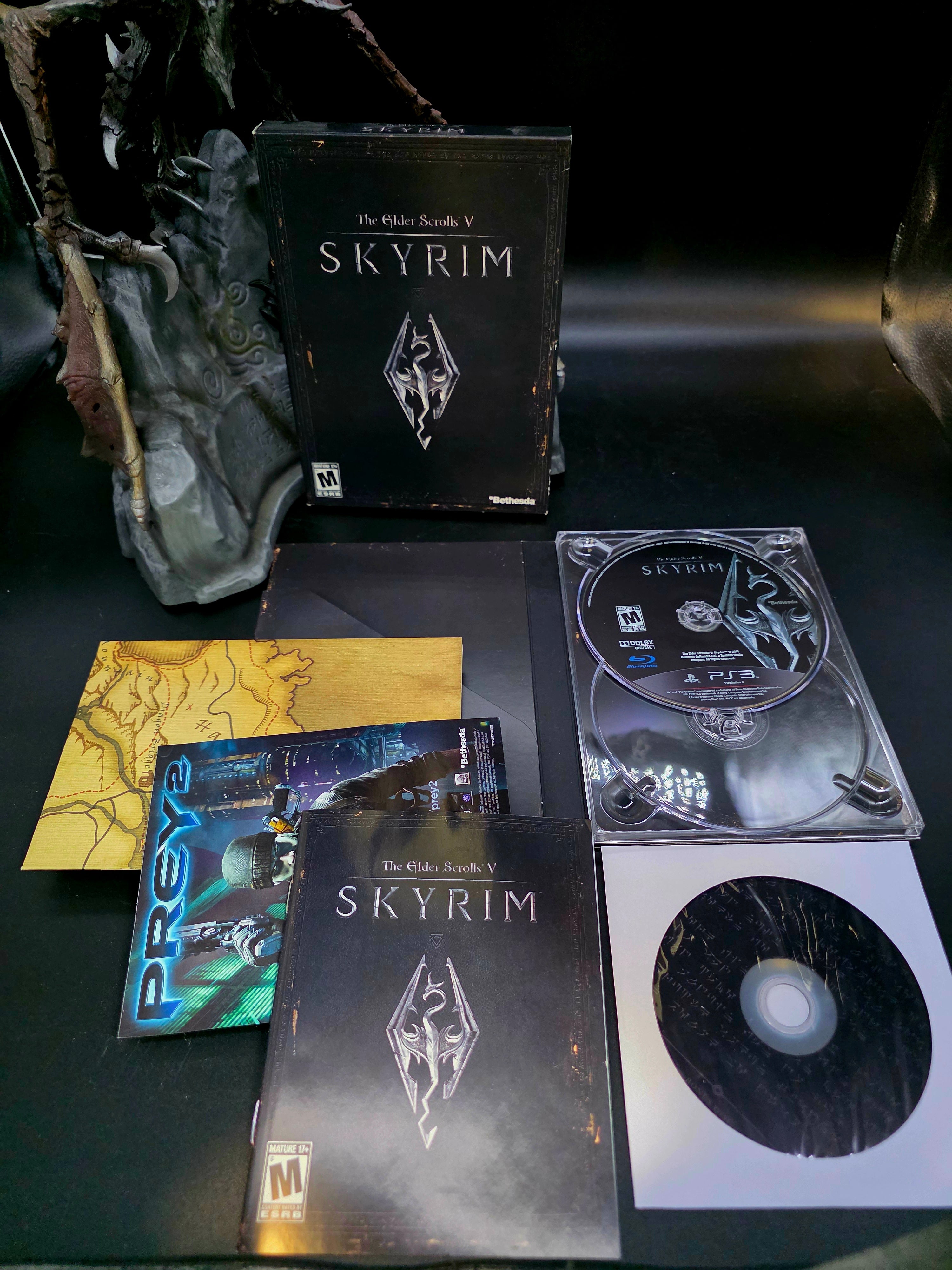 Elder Scrolls V Skyrim Collector's Edition With Dragon Statue Alduin- Sony PlayStation 3 (PS3)