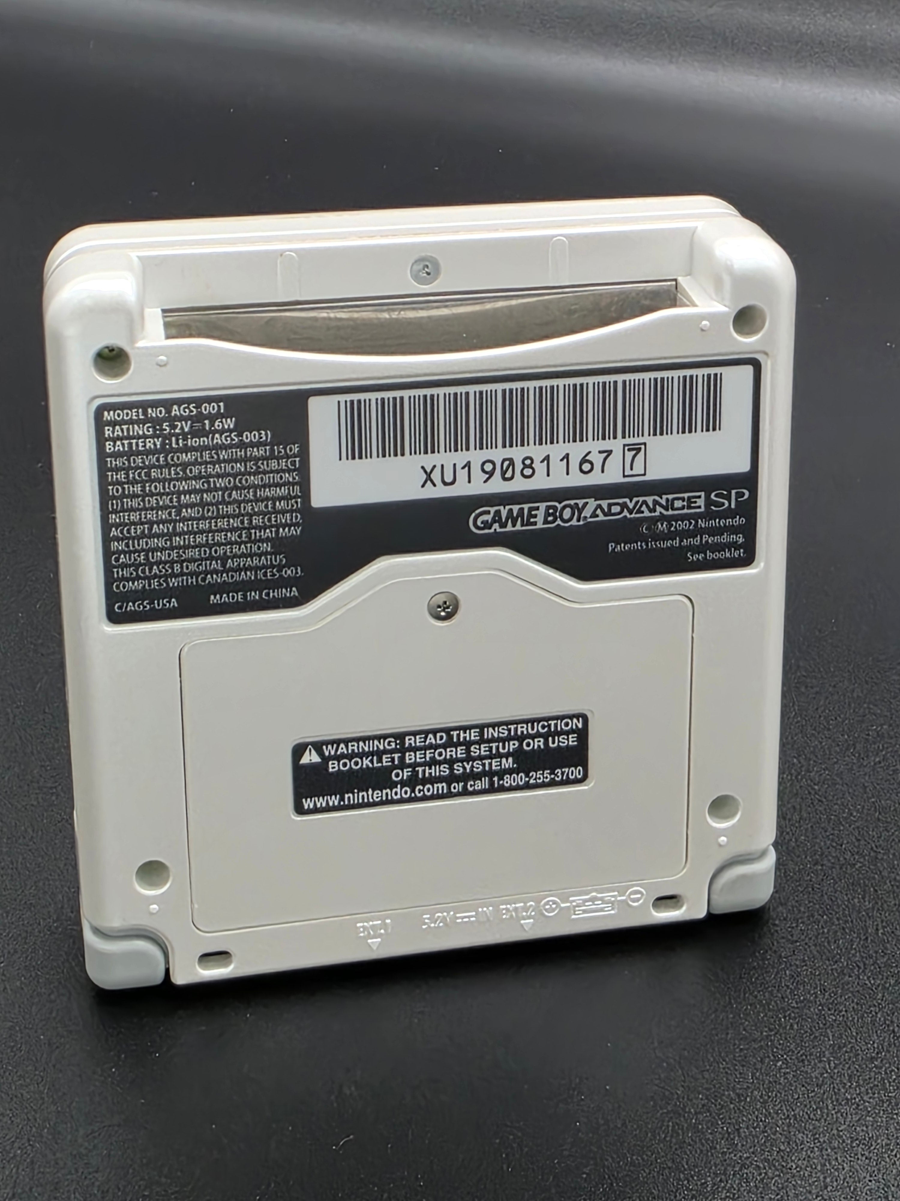 *Reshelled* Nintendo Game Boy Advance GBA SP Pearl White Handheld Console