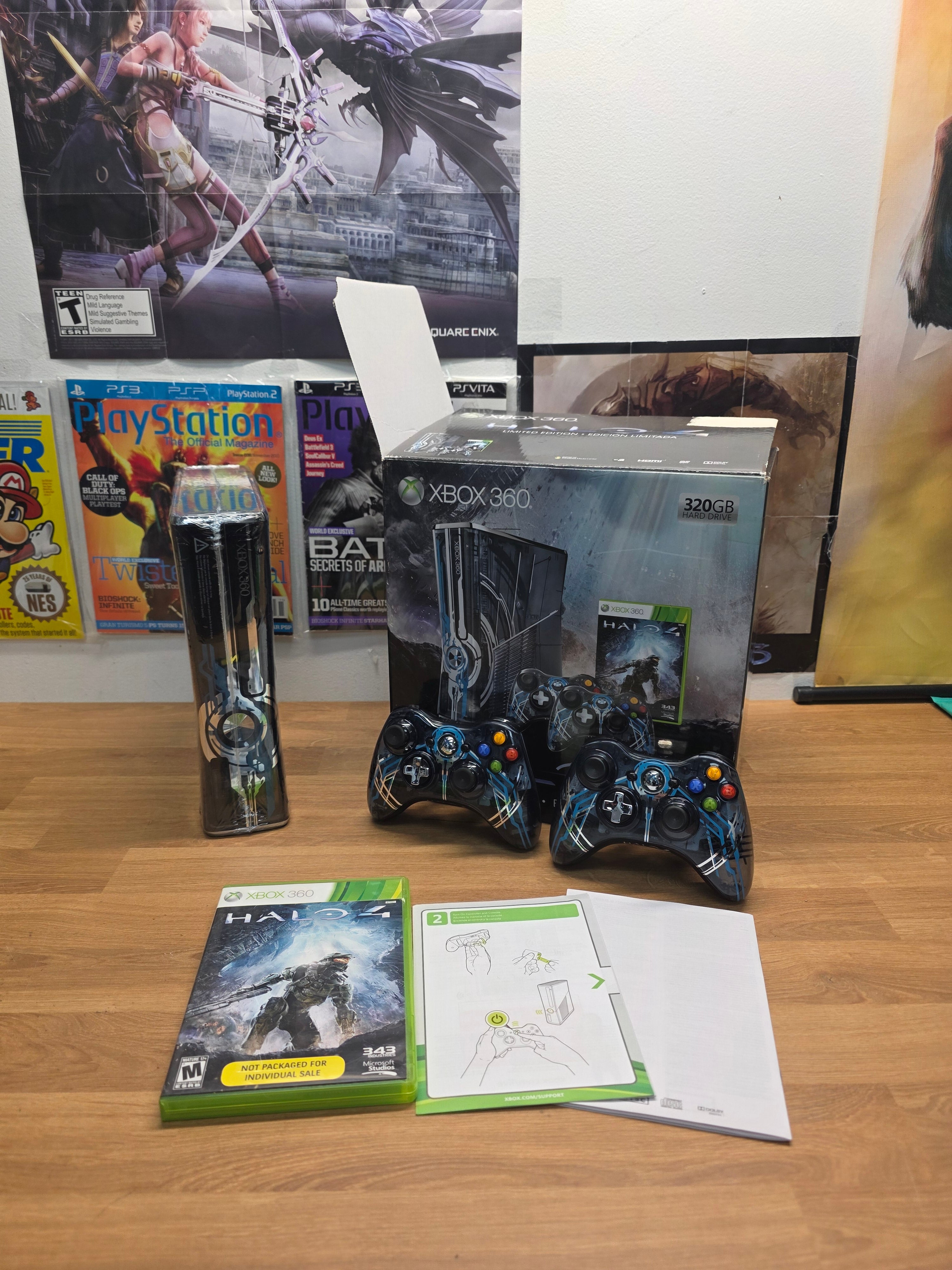 CIB Microsoft Xbox 360 Slim Limited Edition Halo 4