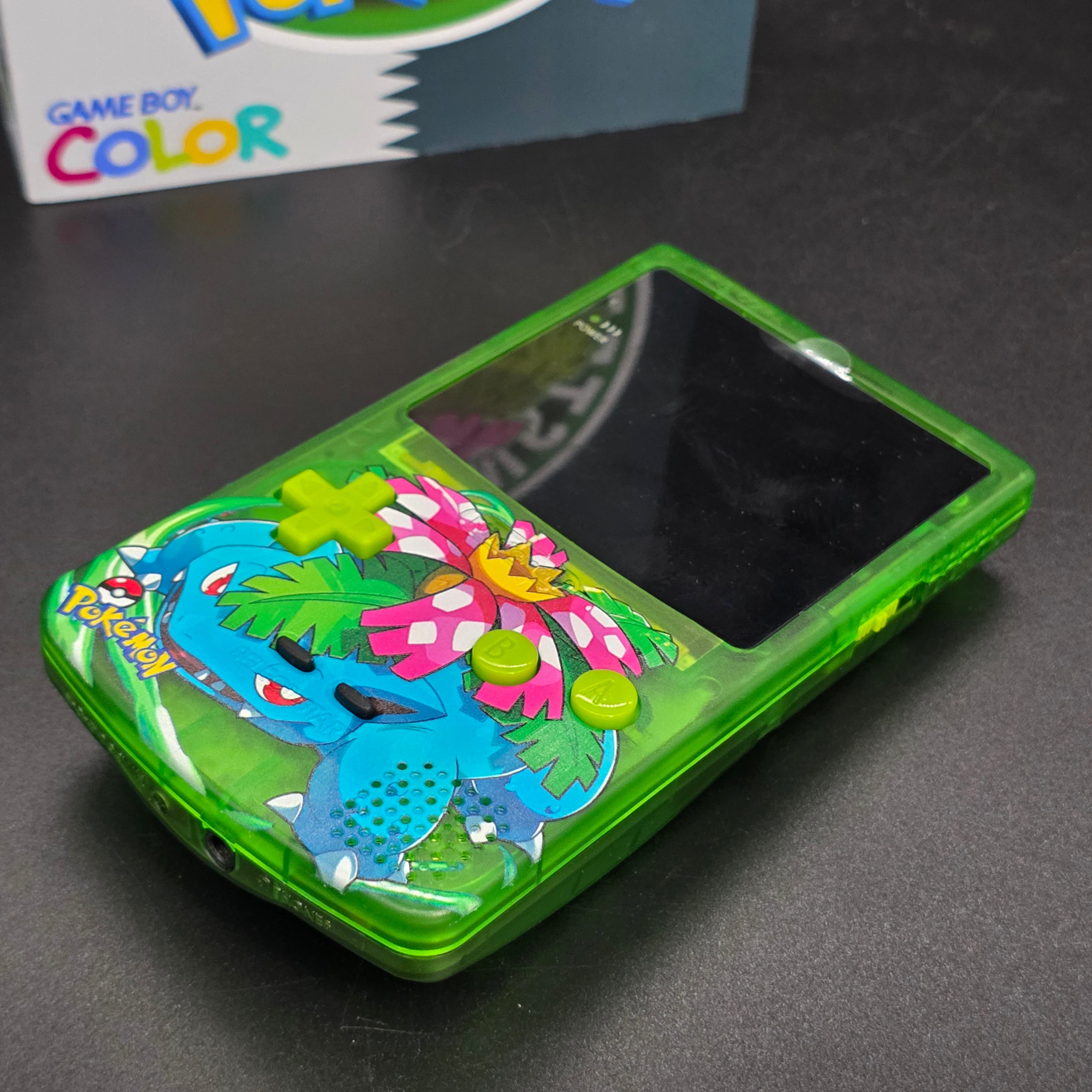 Nintendo Game Boy Color (GBC) Custom Venasaur Backlit Handheld Console