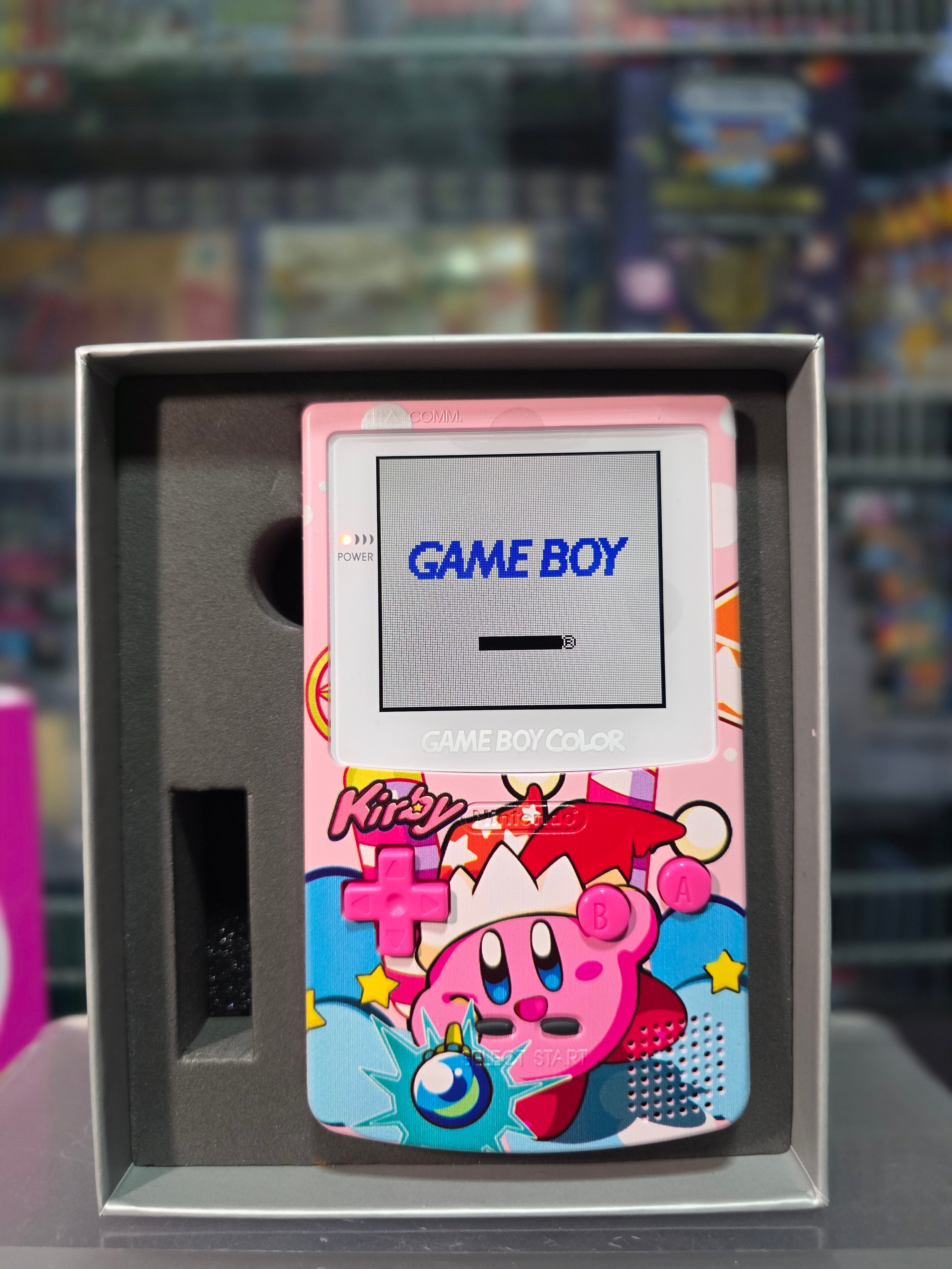 Nintendo Game Boy Color (GBC) Custom Kirby Pink Backlit Handheld Console