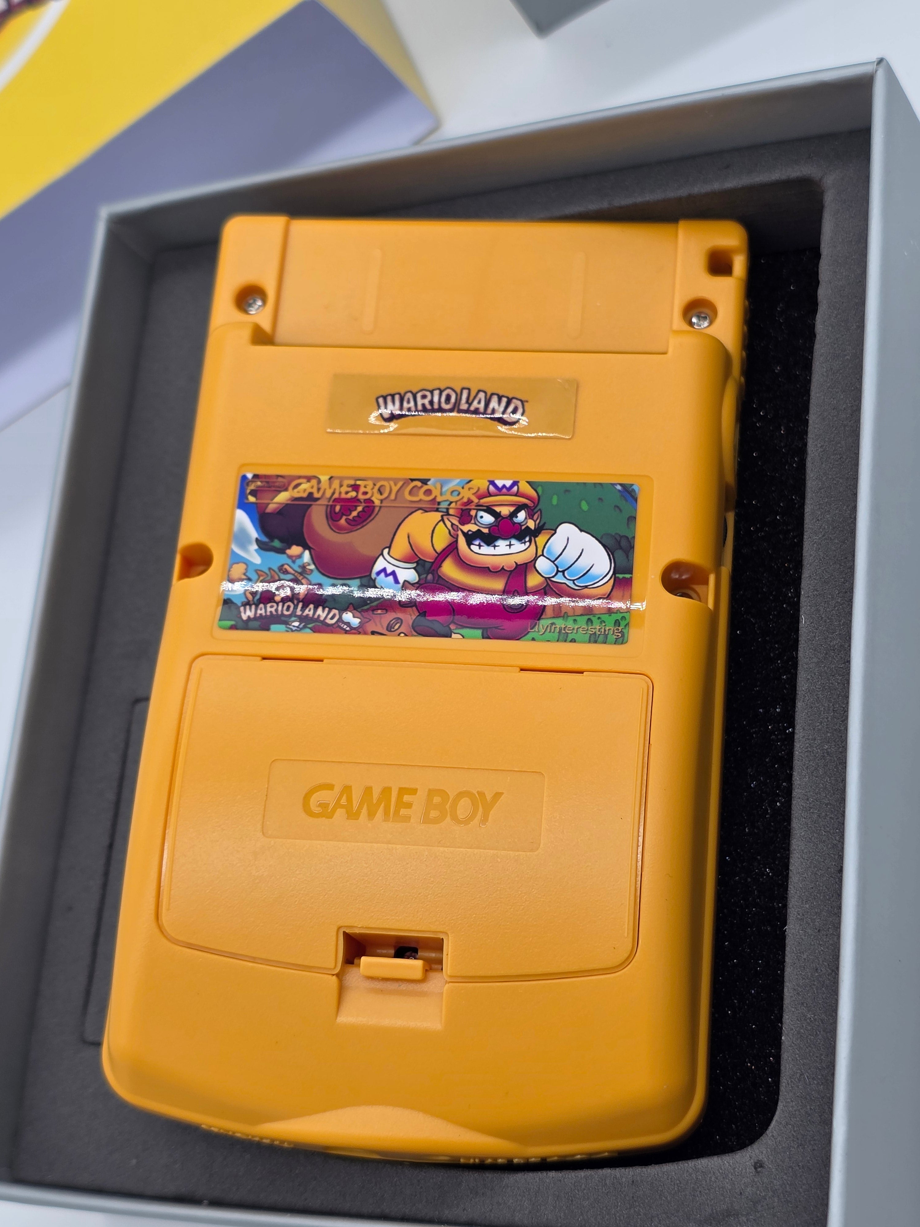 Nintendo Game Boy Color (GBC) Custom Wario Backlit Handheld Console