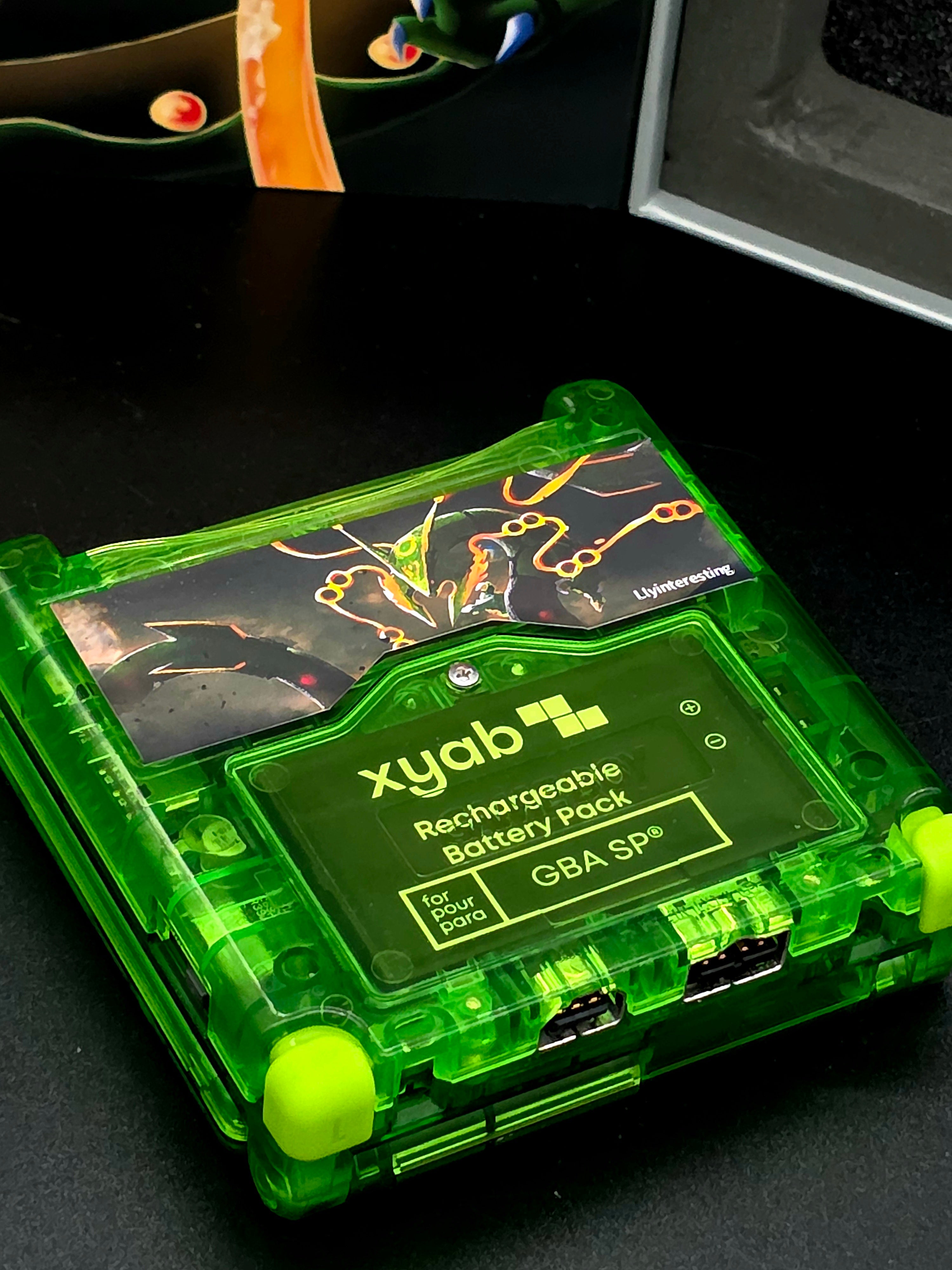 Nintendo Game Boy Advance SP (GBA SP) Custom Rayquaza Backlit Handheld Console