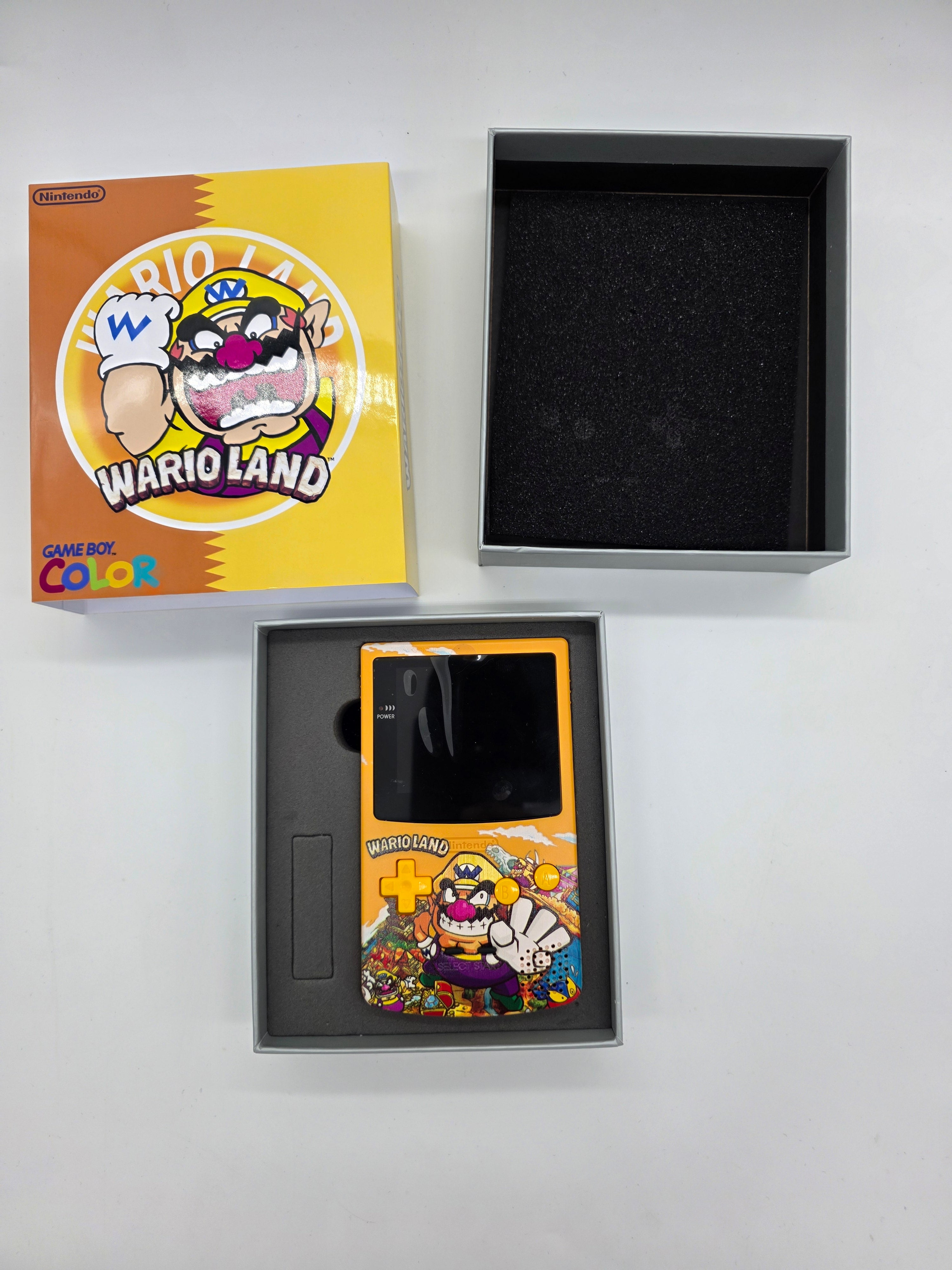 Nintendo Game Boy Color (GBC) Custom Wario Backlit Handheld Console