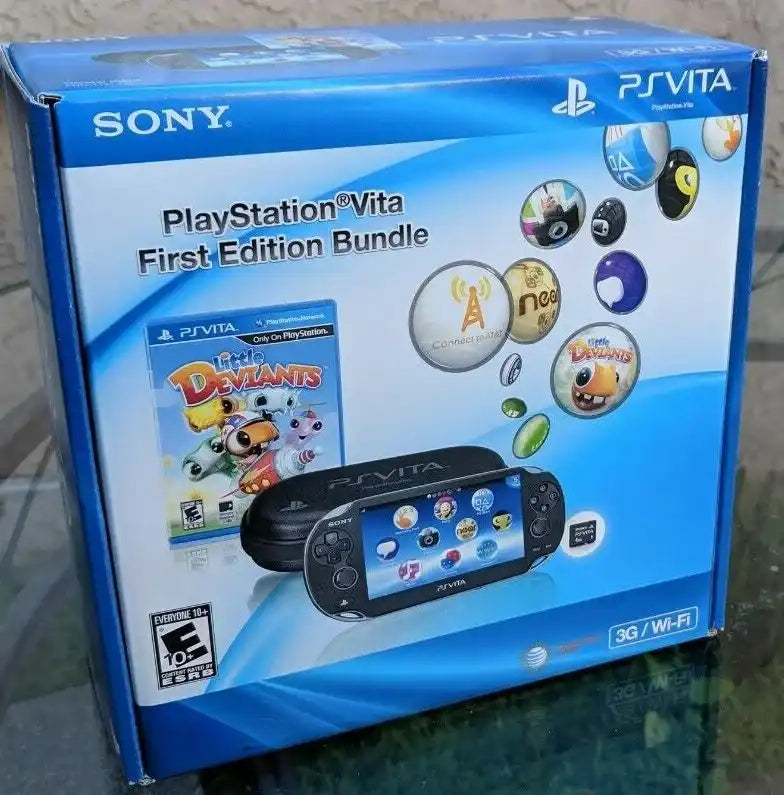 Sony PlayStation PS Vita First Edition Bundle Black Handheld Console (PCH-1001)
