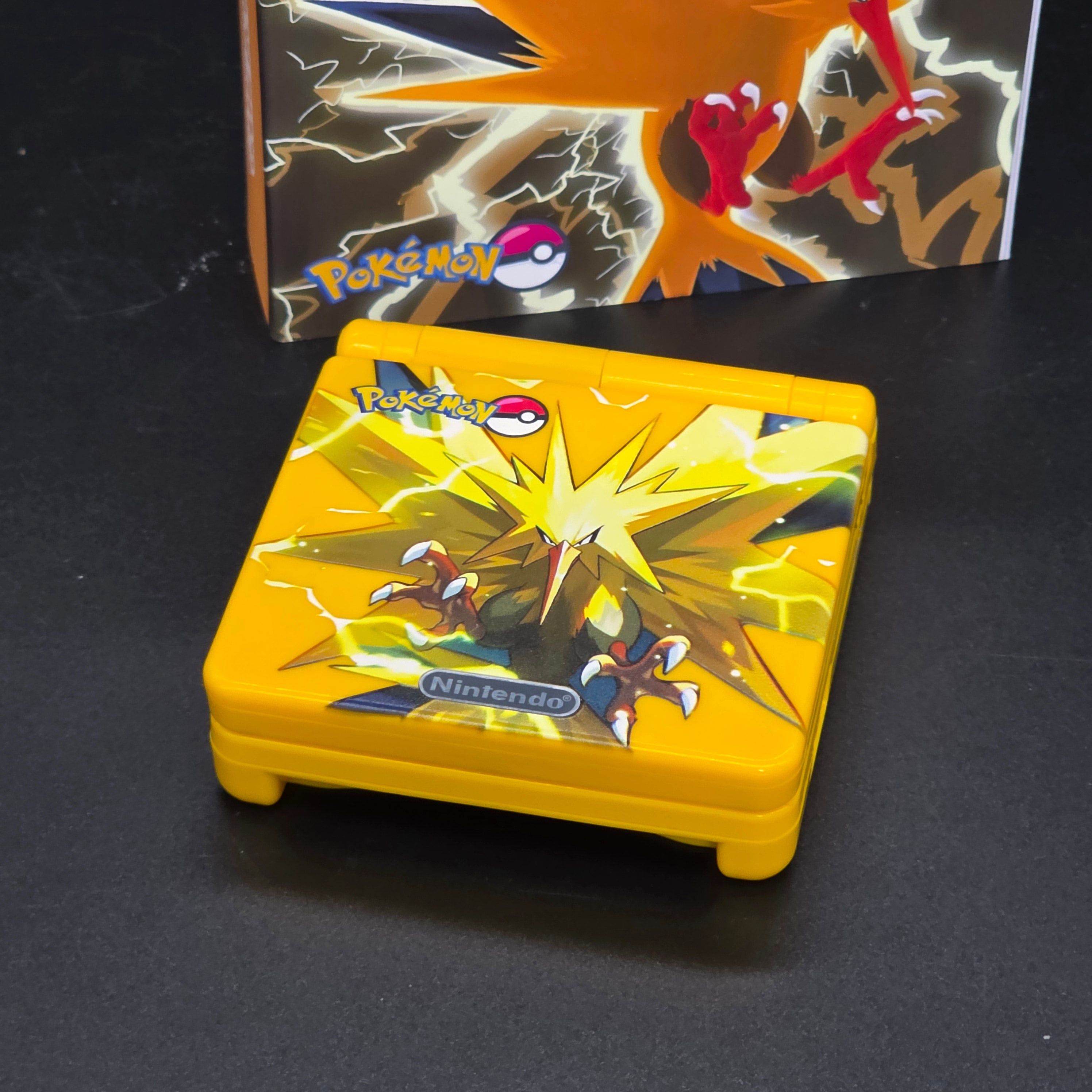 Nintendo Game Boy Advance SP (GBA SP) Custom Zapdos Backlit Handheld Console