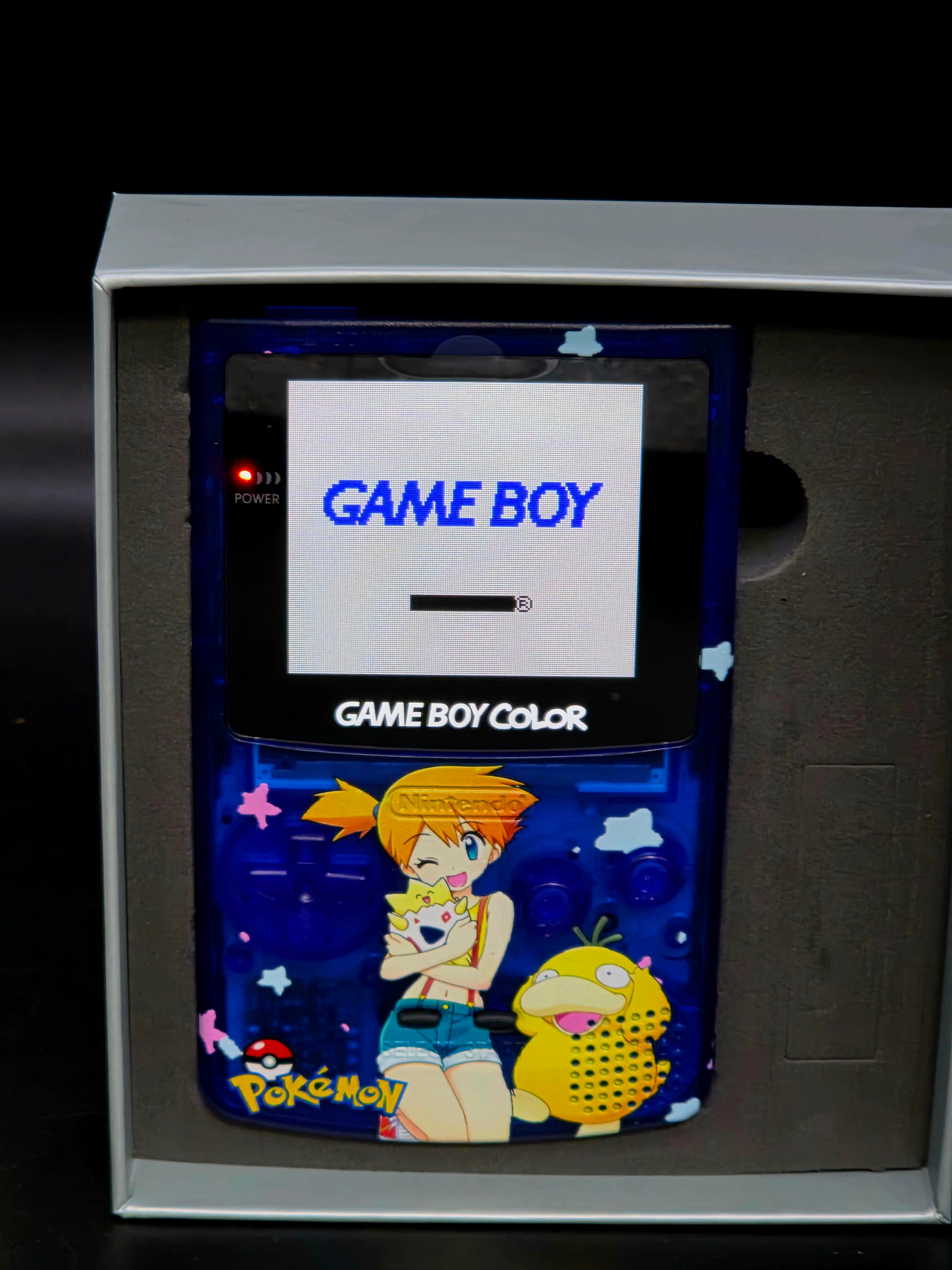 Nintendo Game Boy Color (GBC) Custom Trainer Misty Backlit Handheld Console