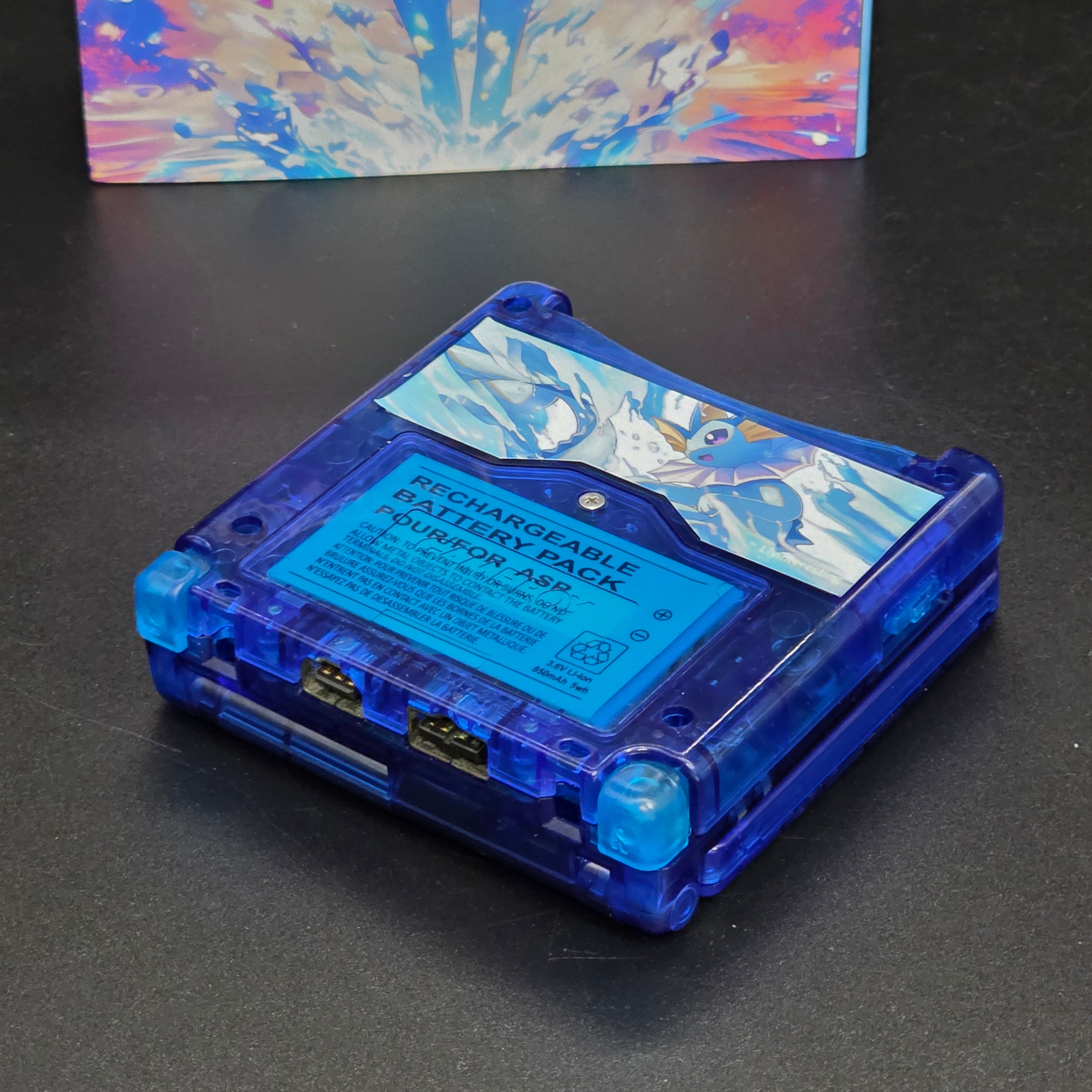 Nintendo Game Boy Advance SP (GBA SP) Custom Vaporeon Backlit Handheld Console