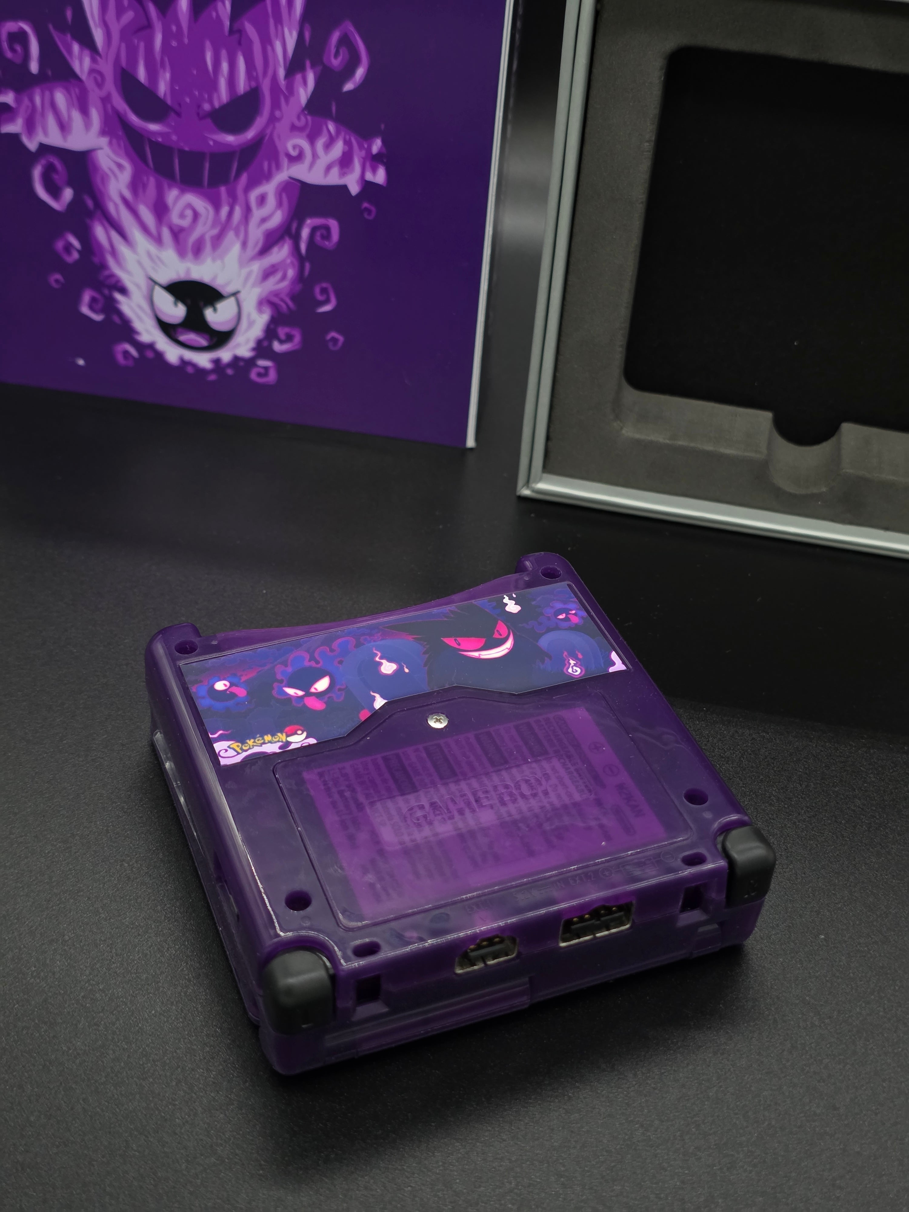 Nintendo Game Boy Advance SP (GBA SP) Custom Gengar Backlit Handheld Console