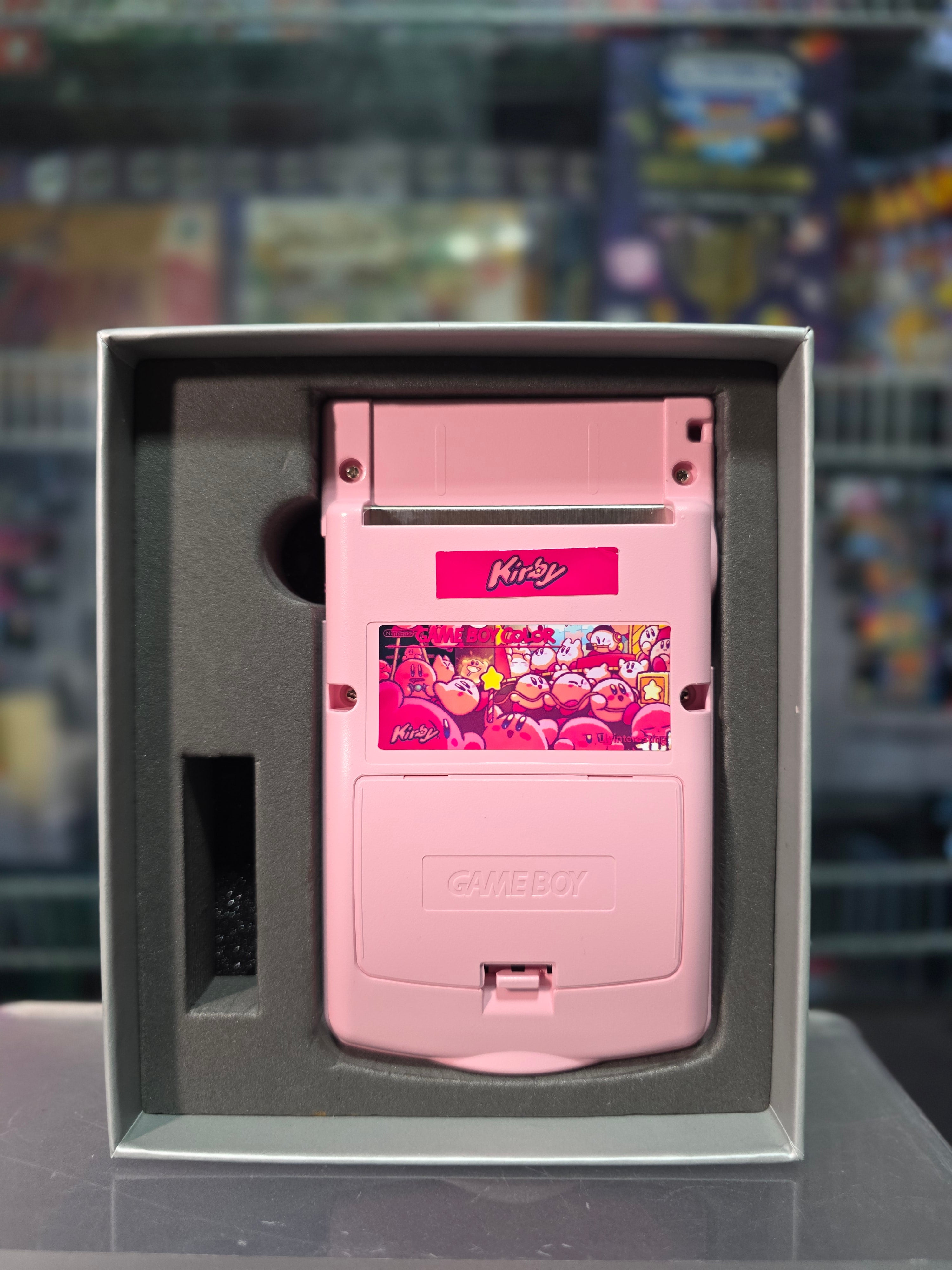 Nintendo Game Boy Color (GBC) Custom Kirby Pink Backlit Handheld Console