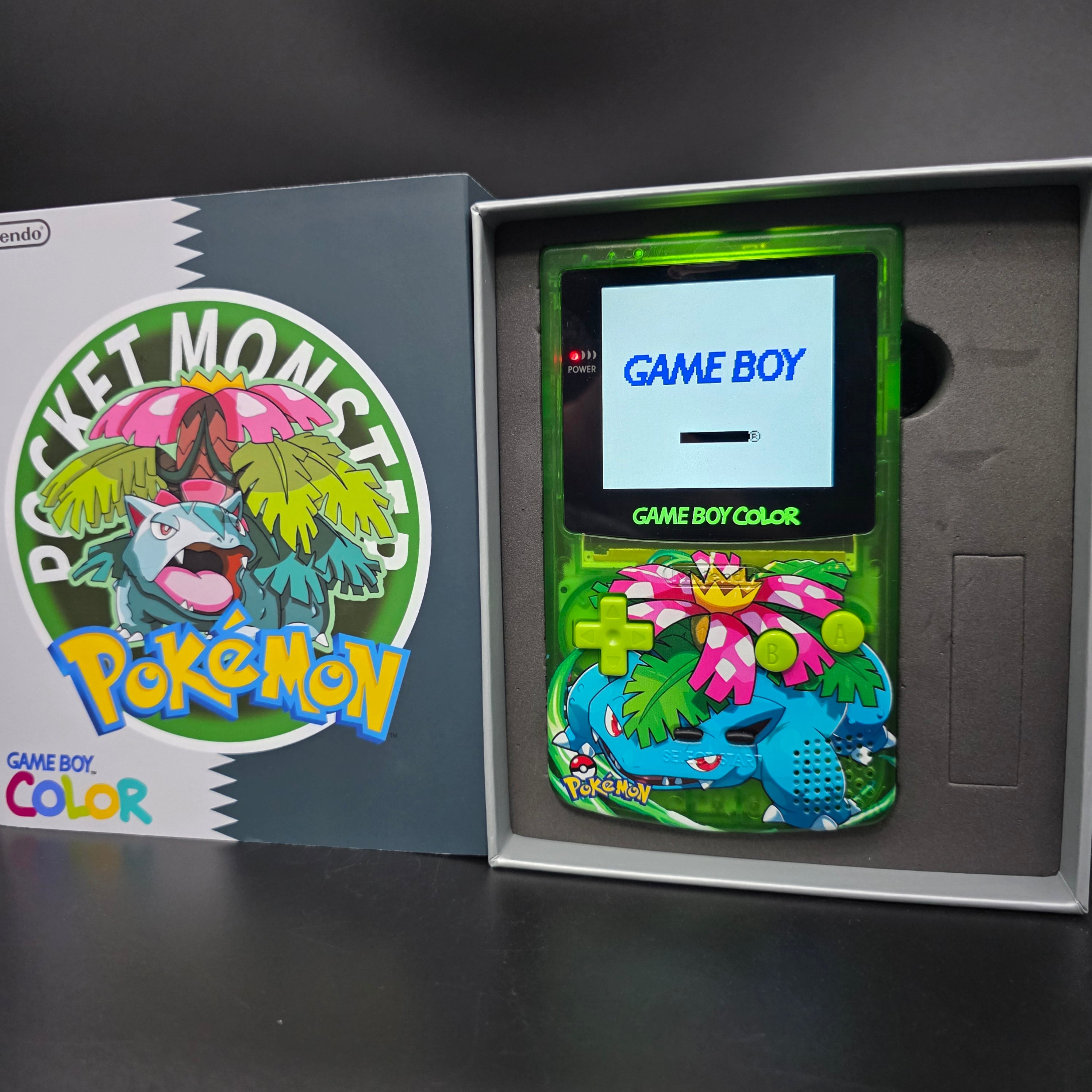 Nintendo Game Boy Color (GBC) Custom Venasaur Backlit Handheld Console