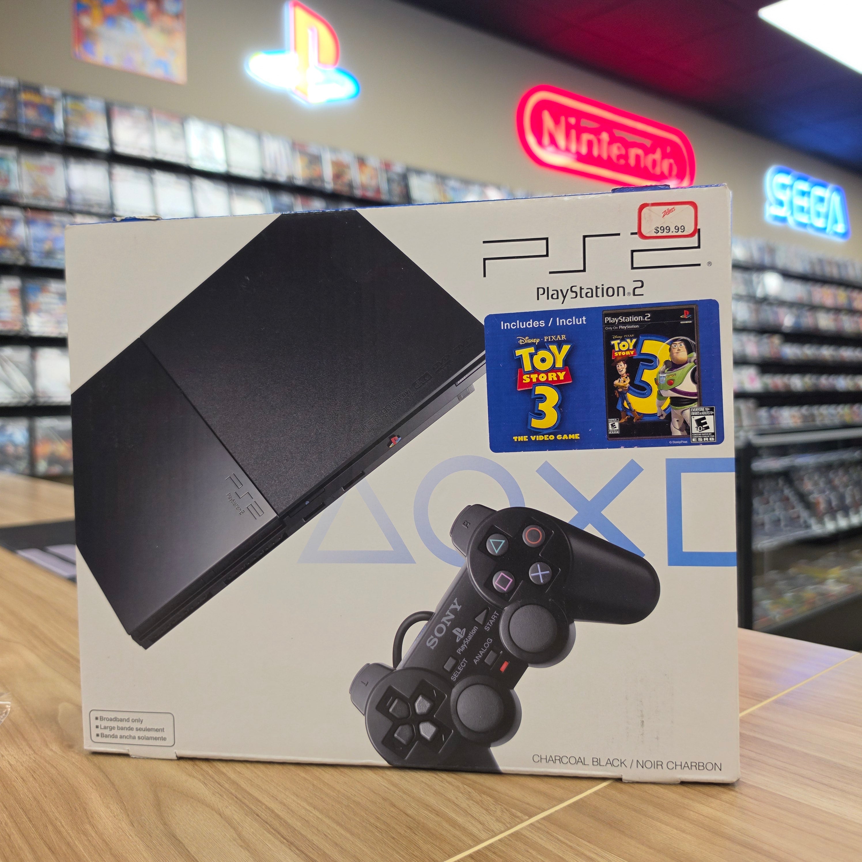 "Factory Sealed" Sony PlayStation 2 PS2 Slim SCPH-9001 Toy Story 3 Bundle
