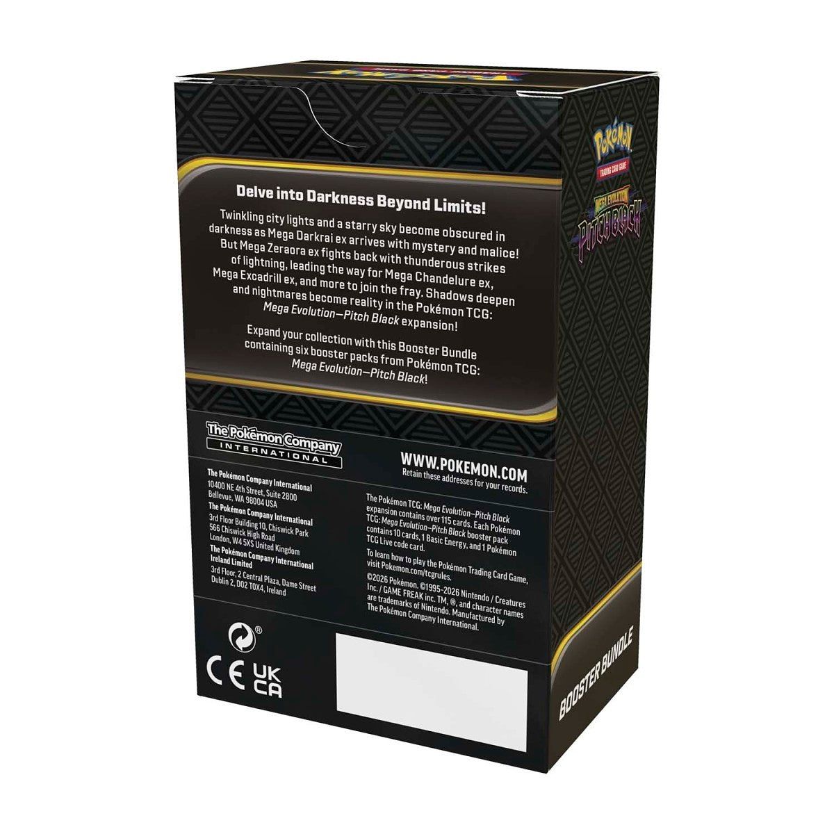 Pokemon TCG: Mega Evolution-Pitch Black Booster Bundle (6 Packs)