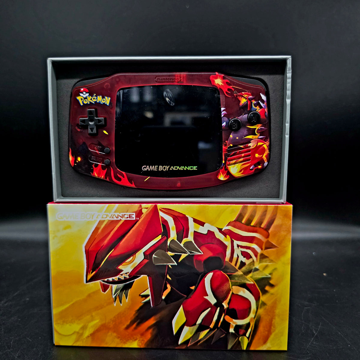 Nintendo Game Boy Advance (GBA) Custom Groudon Backlit Handheld Console