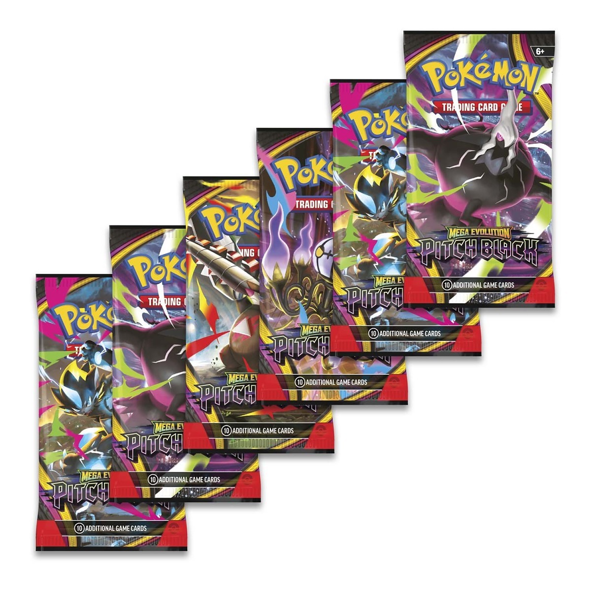 Pokemon TCG: Mega Evolution-Pitch Black Booster Bundle (6 Packs)
