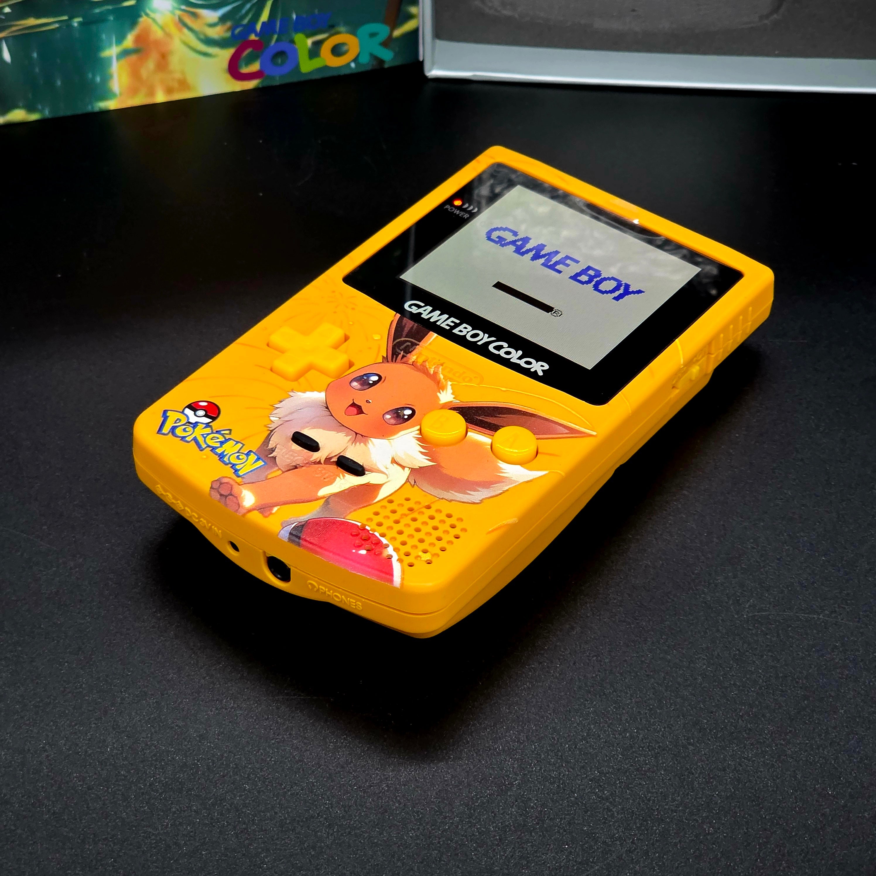 Nintendo Game Boy Color (GBC) Custom Eevee Backlit Handheld Console