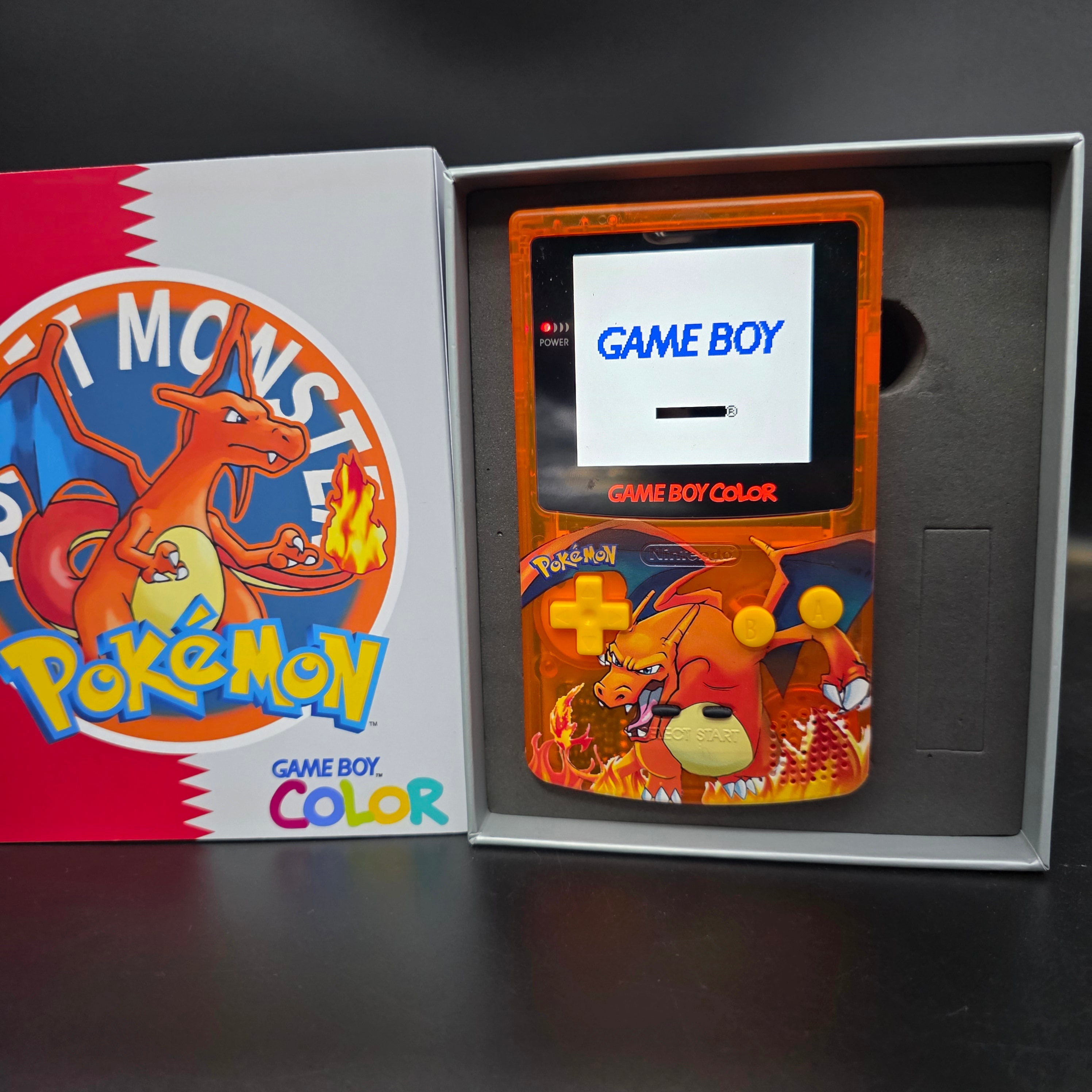 Nintendo Game Boy Color (GBC) Custom Charizard Backlit Handheld Console