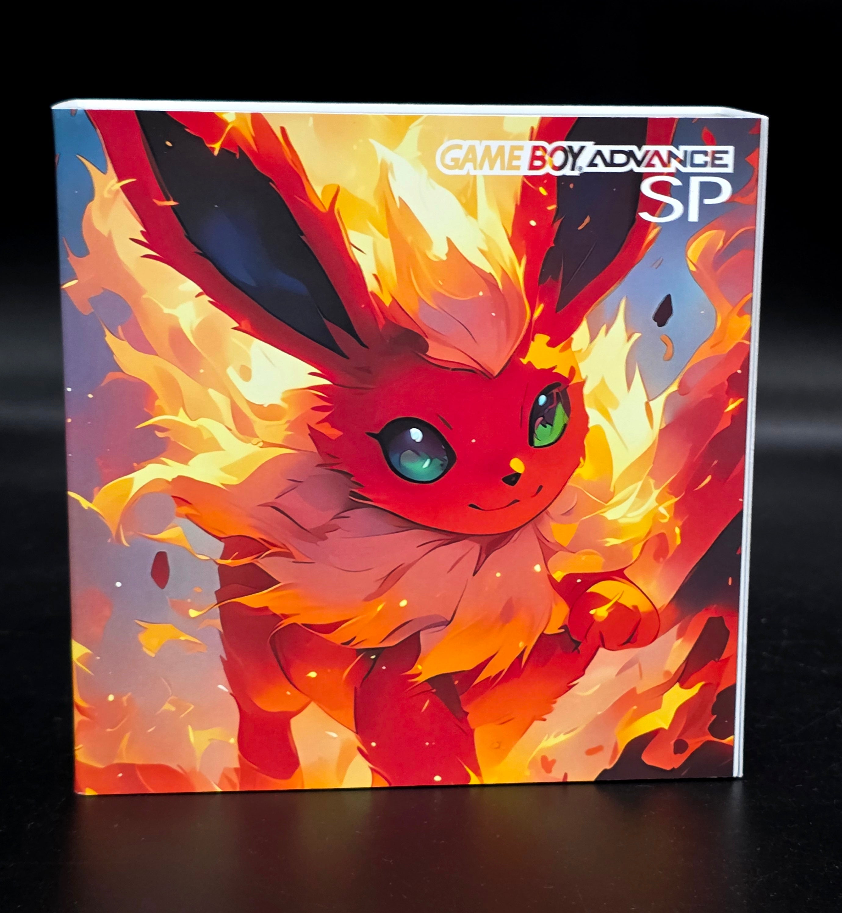 Nintendo Game Boy Advance SP (GBA SP) Custom Flareon Backlit Handheld Console