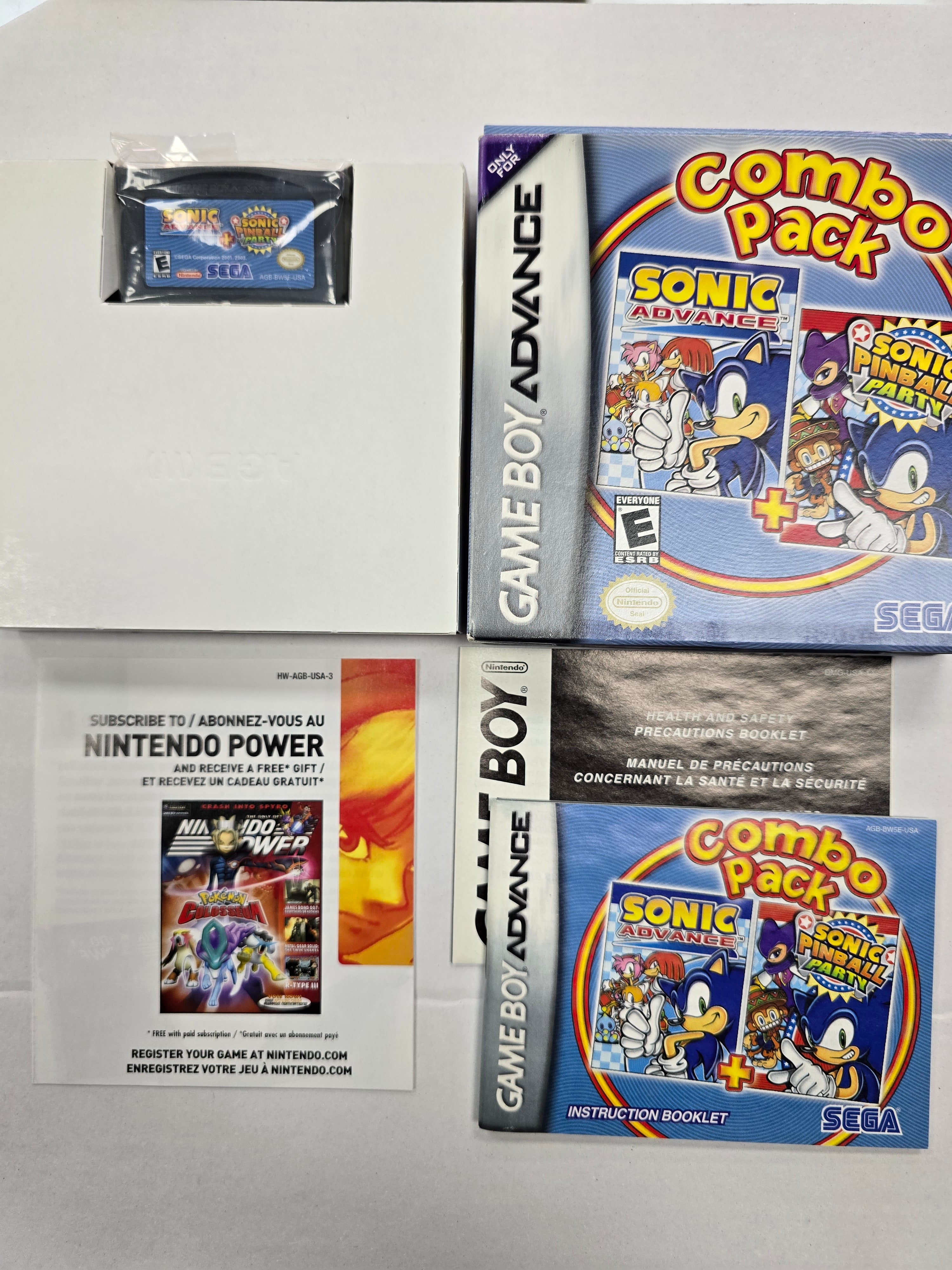 Sonic Advance & Sonic Pinball Party - Nintendo Game Boy Advance