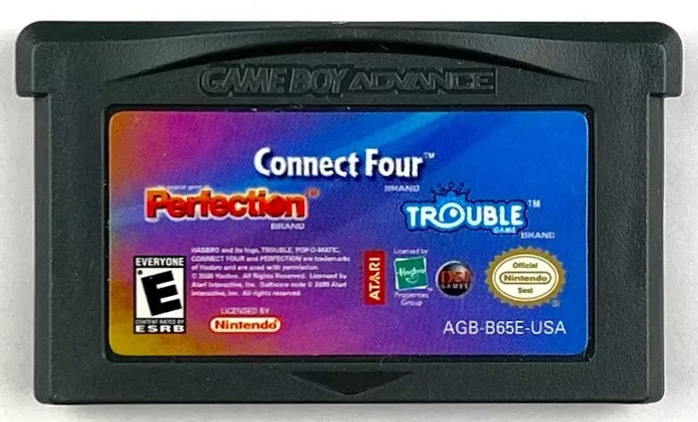 Connect Four and Trouble and Perfection - Nintendo Game Boy Advance