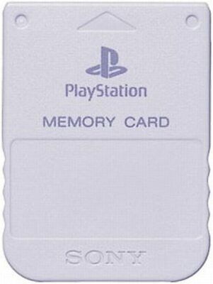 Sony PlayStation 1 PS1 Memory Card White (SCPH-1020)