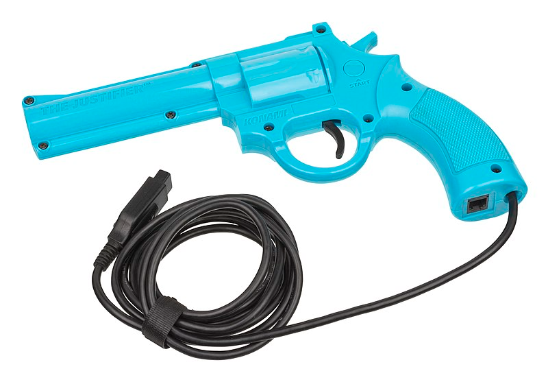 Sega Genesis The Justifier Blue Gun For Lethal Enforcers Konami