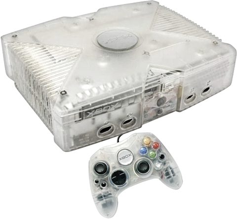 Microsoft Original OG Xbox Crystal Clear Console Bundle
