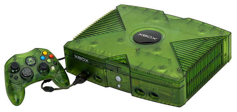 Microsoft Original Xbox Halo Edition Green Clear Console Bundle