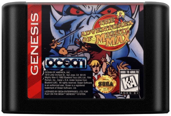 Adventures of Mighty Max Cartridge