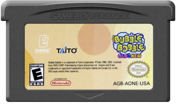 Bubble Bobble New and Old Cartridge