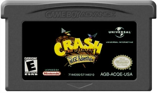 Crash Bandicoot the Huge Adventure Cartridge