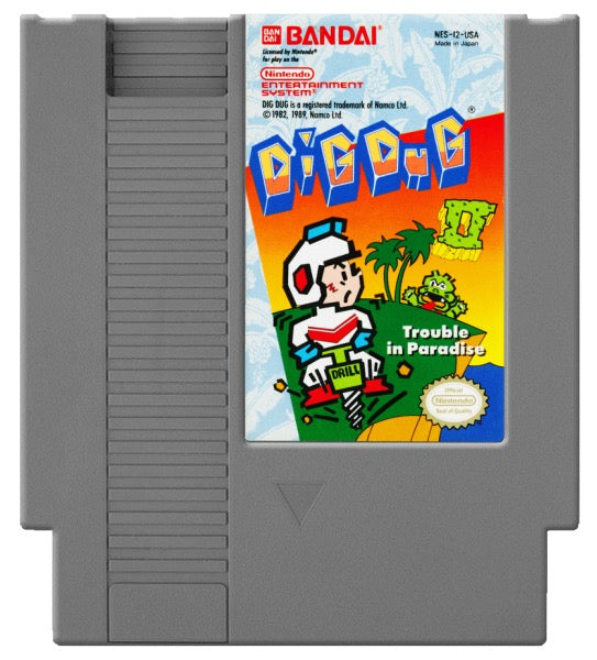 Dig Dug II Trouble in Paradise Cover Art and Product Photo