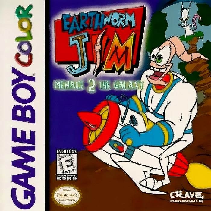 Earthworm Jim Menace 2 Galaxy Cover Art