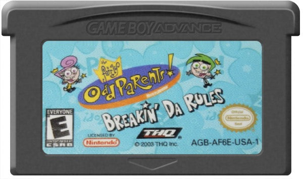 Fairly Odd Parents Breakin' Da Rules Cartridge