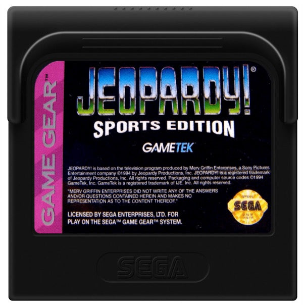 Jeopardy Sports Edition Cartridge