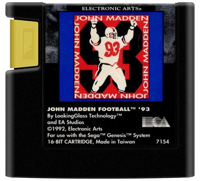 John Madden Football '93 Cartridge