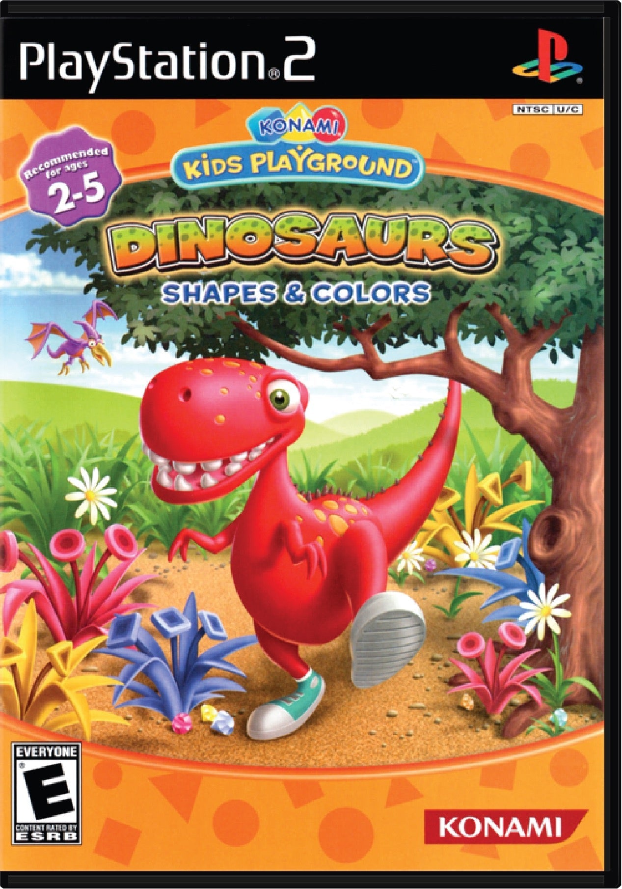 Konami Kids Playground Dinosaur Shapes and Colors Cover Art and Product Photo