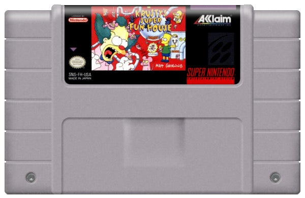 Krusty's Super Fun House Cartridge