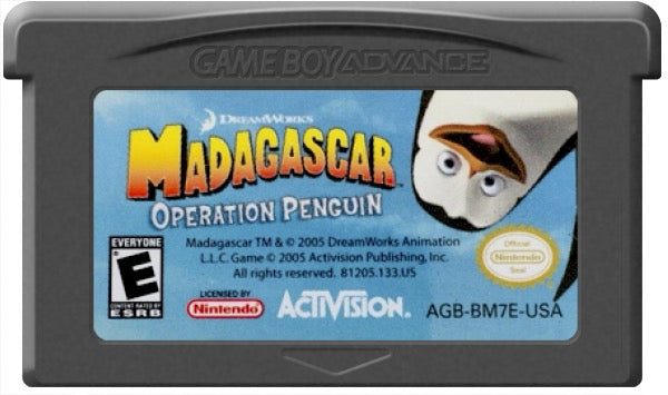 Madagascar Operation Penguin and Shrek 2 Cartridge