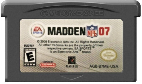Madden NFL 07 Cartridge