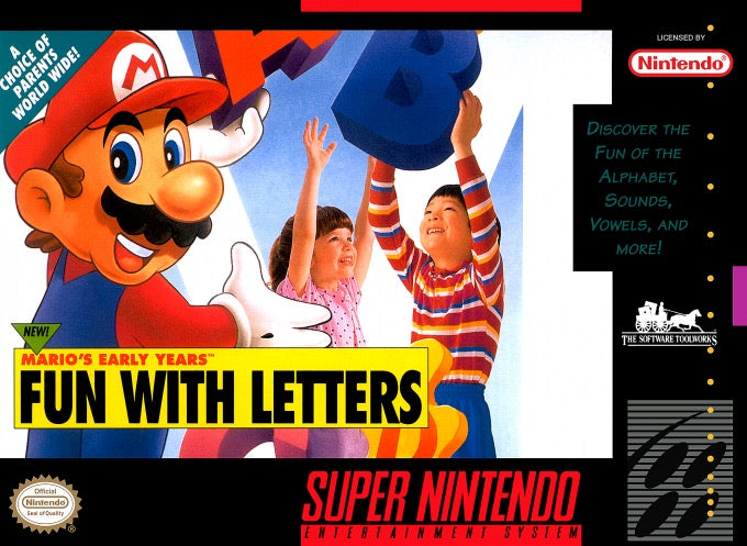 Mario's Early Years Fun with Letters Cover Art