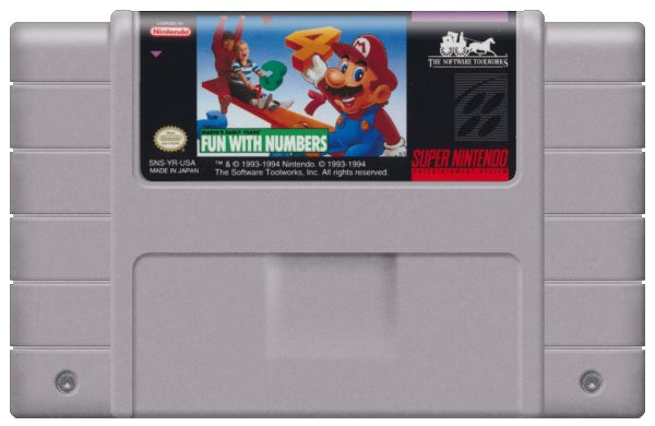 Mario's Early Years Fun With Numbers Cartridge