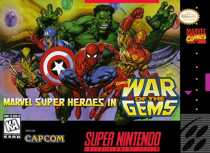 Marvel Super Heroes in War of the Gems Cover Art