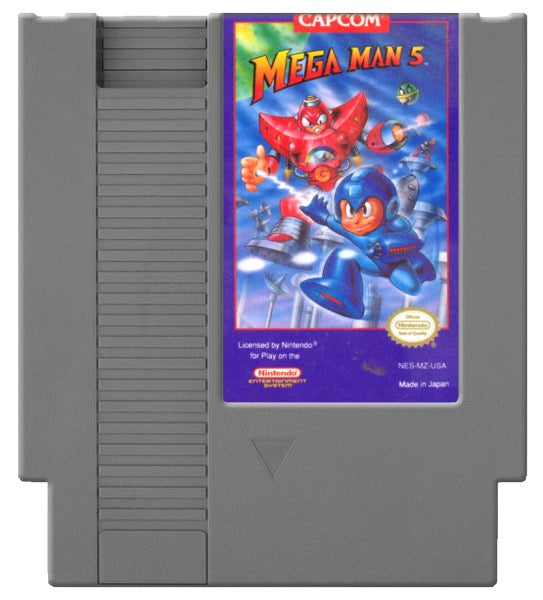 Mega Man 5 Cover Art and Product Photo