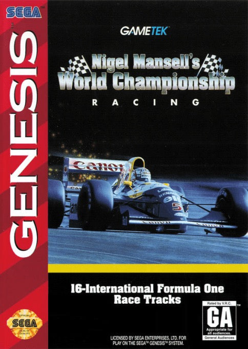 Nigel Mansell's World Championship Racing Cover Art