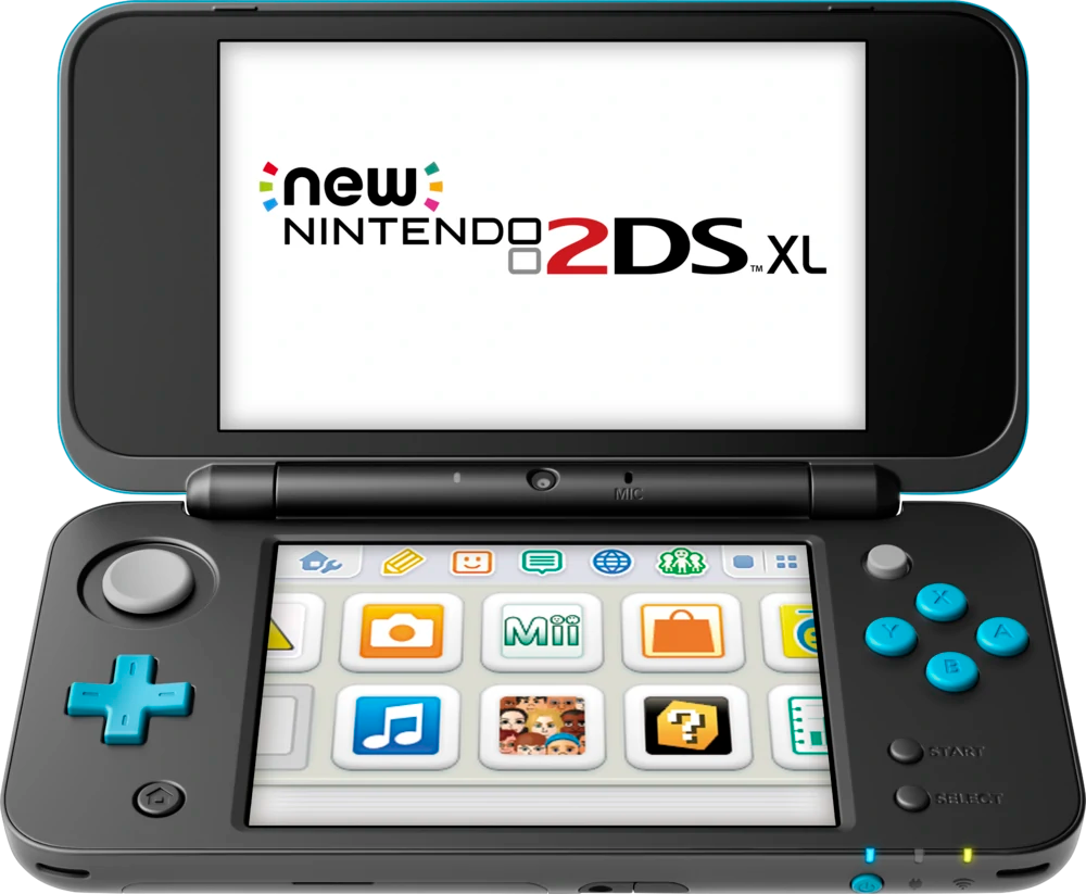 New Nintendo 2DS XL Black & Turquoise Handheld Console